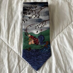 Balancine Hot Cakes Los Angeles Funny‎ Fishing Themed Tie